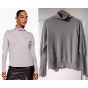 Aritzia Wilfred | Cyprie Mock Neck Merino Wool Sweater In Light Purple